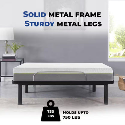 Black, Twin XL, Height Electric Adjustable Bed Frame Base with Wireless Remote Control