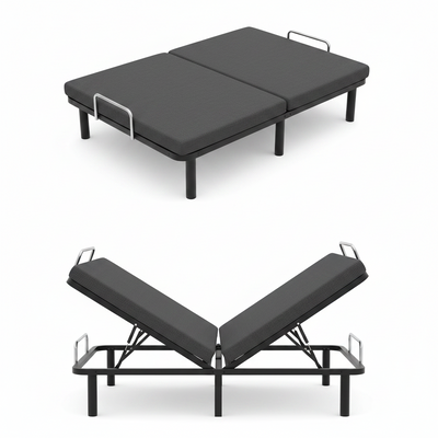 Black, Twin XL, Height Electric Adjustable Bed Frame Base with Wireless Remote Control