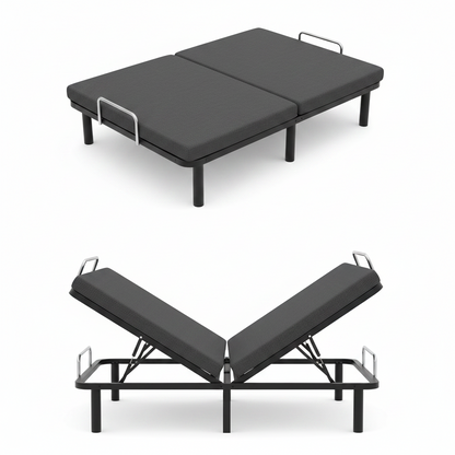 Black, Twin XL, Height Electric Adjustable Bed Frame Base with Wireless Remote Control