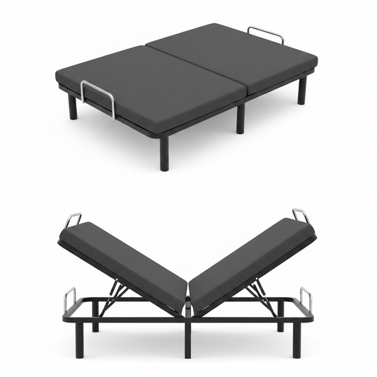 Black, Twin XL, Height Electric Adjustable Bed Frame Base with Wireless Remote Control